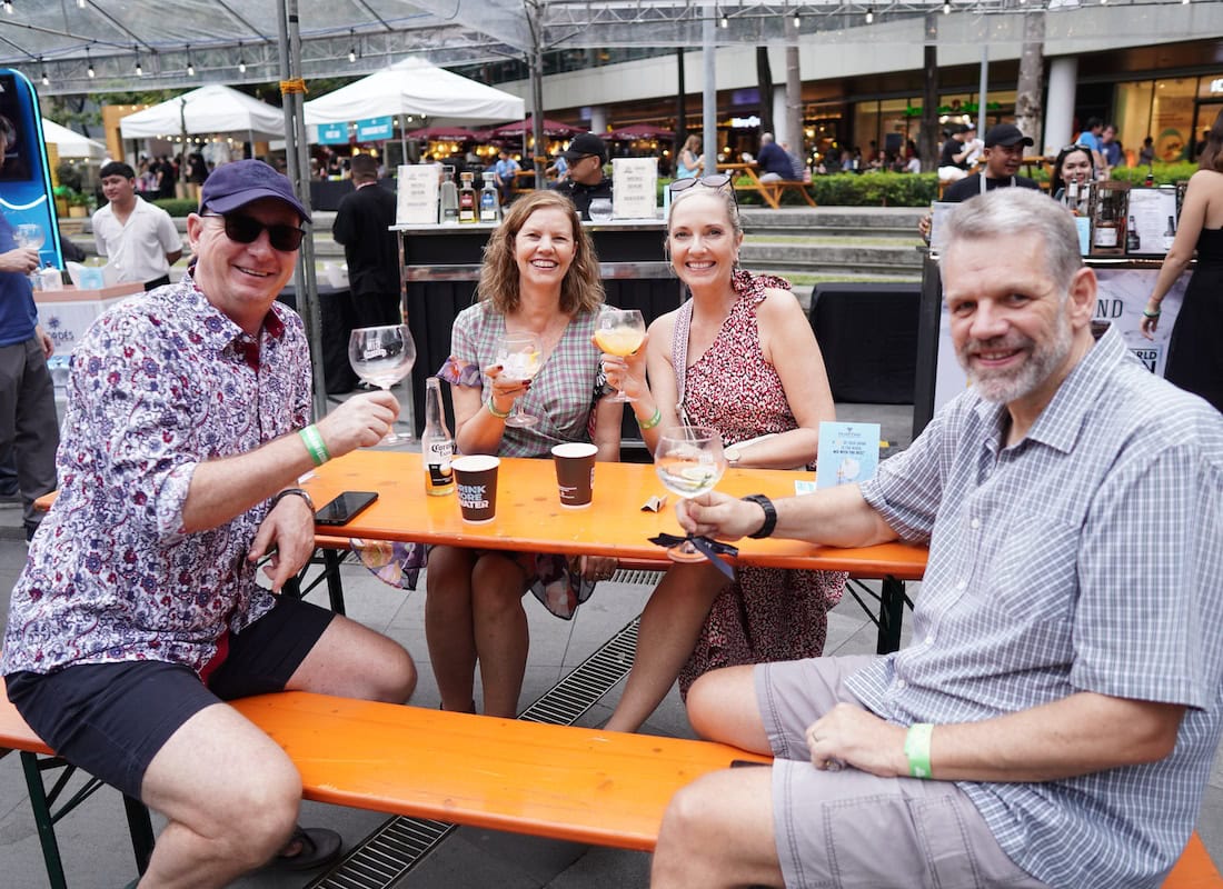 Festival guests toasting with gin cocktails at Manila Gin Festival